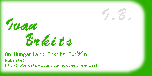 ivan brkits business card